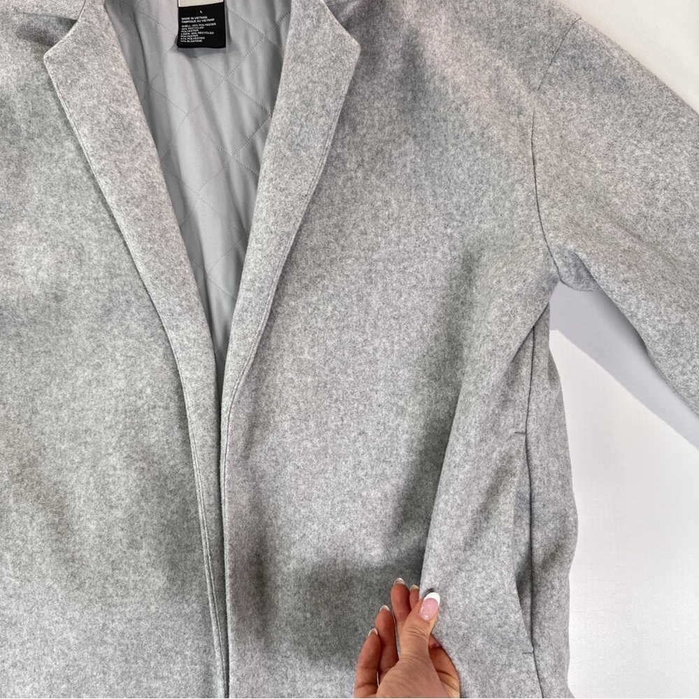 Vuori Restore Longline Open Front Coat Womens L Gray Athluxury - Picture 6 of 16